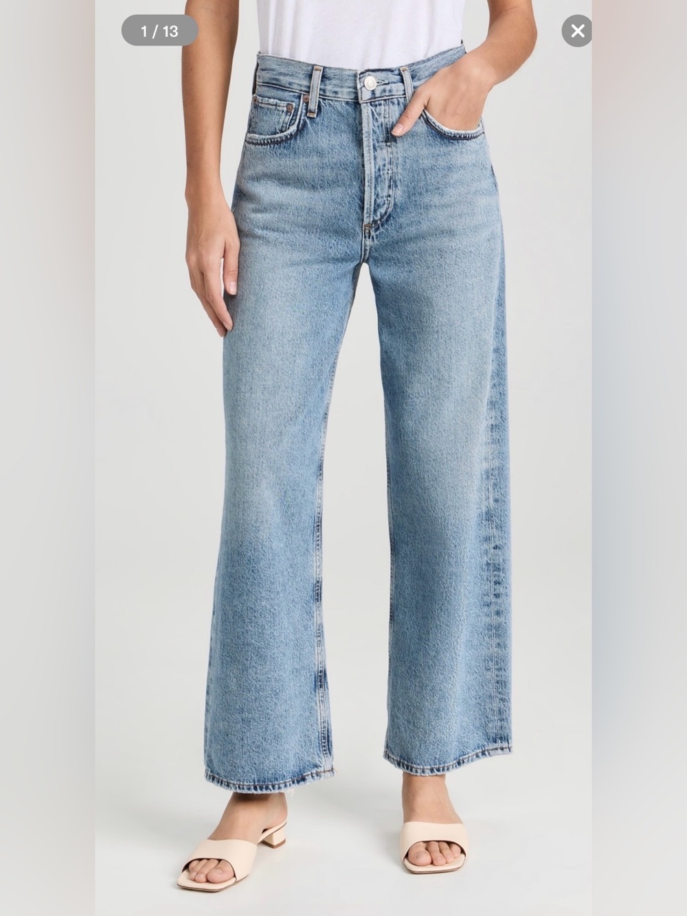 Agolde Ren High Rise Wide Leg Jeans in Disclosure